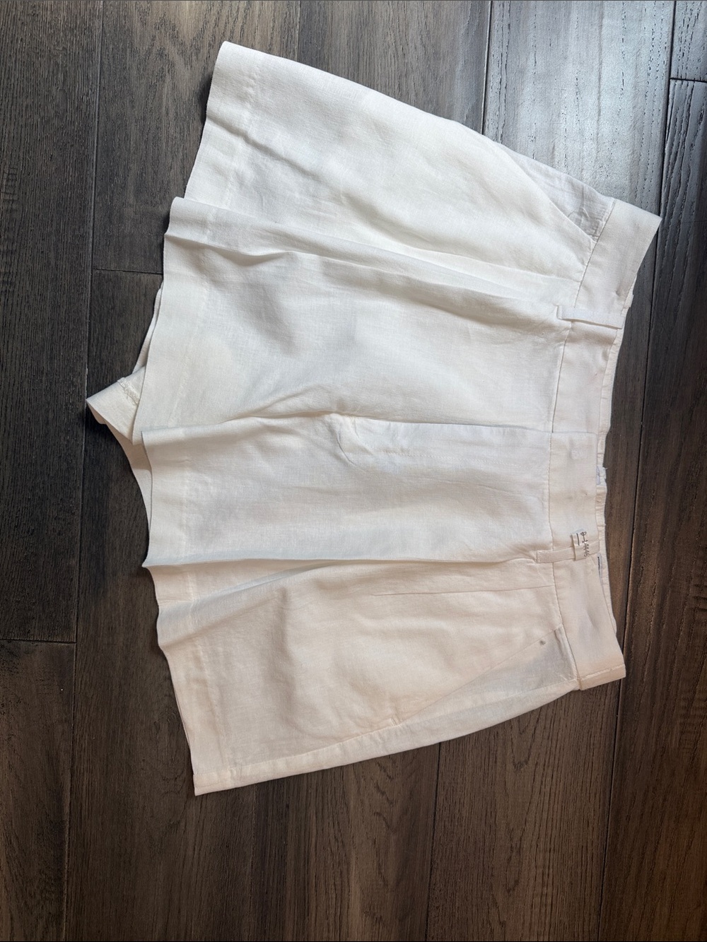 GAP White Linen-Blend Bermuda Shorts